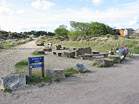Barbecue area at Knoll Beach  Studland United Nudists