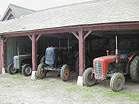 A collection of vintage tractors at Manor Farm  Studland United Nudists