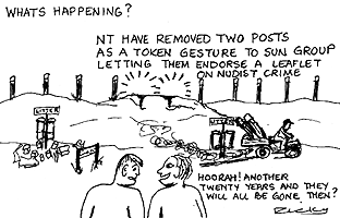 Cartoons by Ricky  Studland United Nudists